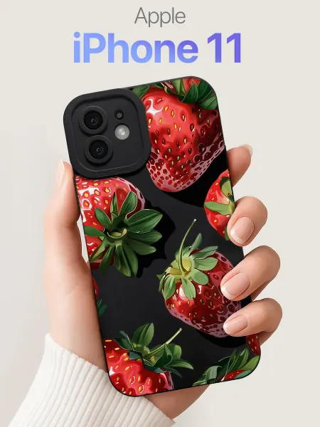 SCDesign Чехол на iPhone 11 c клубникой