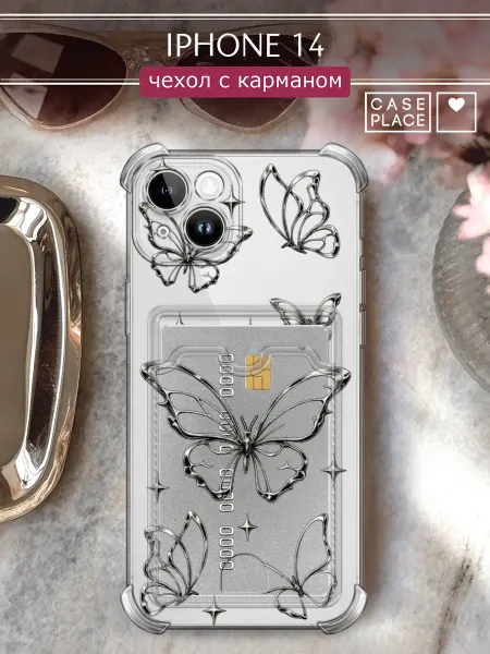 Case Place Чехол на iPhone 14 с картой y2k
