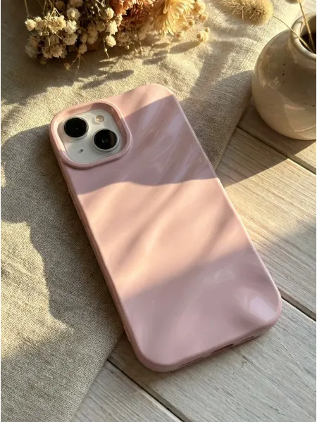 PurpleCloud Чехол на iphone 15 айфон 15 волнистый