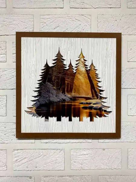 AUUF HOUSE Панно на стену декор для дома "Лес"