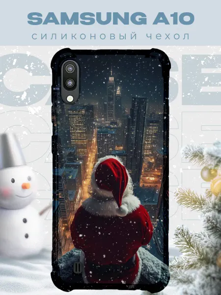 PRINTberries Новогодний чехол для телефона Samsung A10 дед мороз