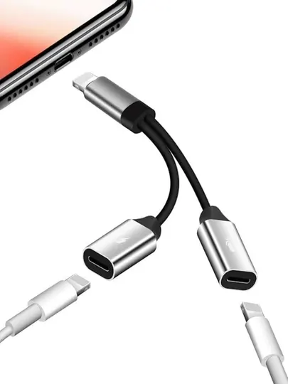 Адаптер для Samsung и iPhone, аудиоразъем Type-C и Lighting, AUX и наушники