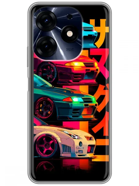 360skin Чехол на Tecno Spark 10 Pro тачки аниме