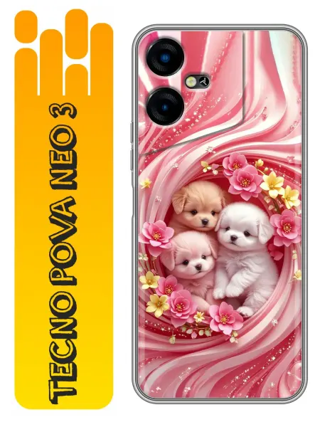 360skin Чехол на Tecno Pova Neo 3 Щенята для девочки