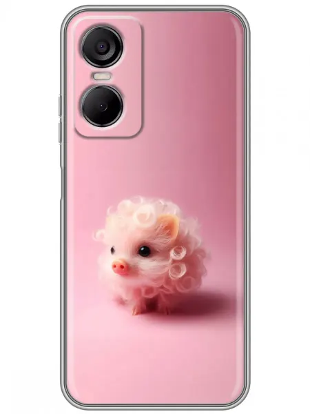 360skin Чехол на Tecno Pop 6 Pro свинка розовая