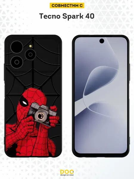 DesignOnCase Чехол на Tecno Spark 40 с принтом Spider man
