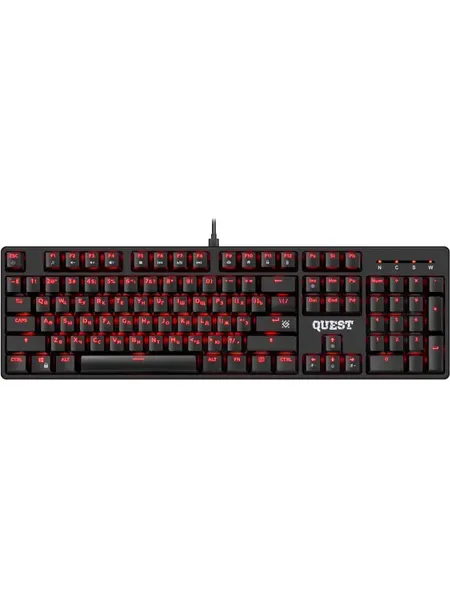 DEFENDER Механическая клавиатура Quest GK-596 RU, черный, 104 кнопки