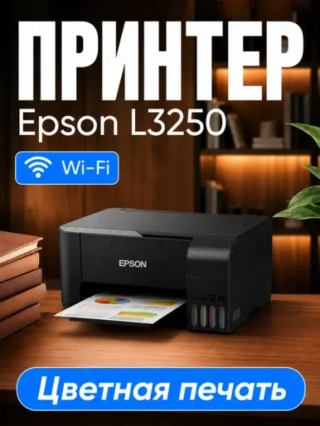 Epson Принтеры L3250 с Wi-Fi, цветной А4