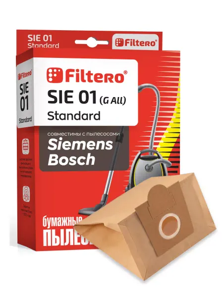 Filtero Мешки бумажные для пылесоса Бош, SIE 01 Standard, 5 шт