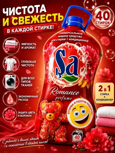 SA Supreme Perfume, гель для стирки 2в1 с кондиционером, до 40 стирок - Специальные чистящие средства