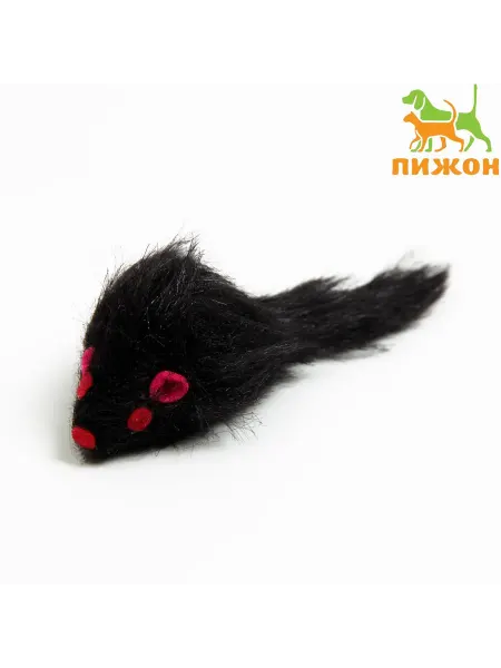Пижон Игрушка для кошек «Мышь малая», 5 см, чёрная