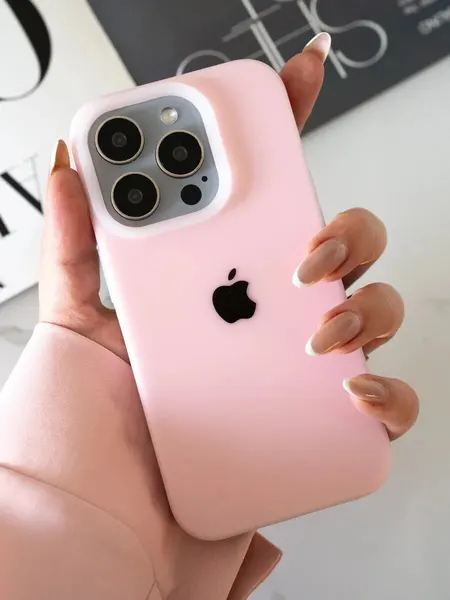 Чехол О'Кейси, для iPhone 15 Pro, силиконовый, накладка, розовый