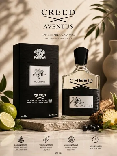 CREED - AVENTUS, элегантный мужской парфюм, 100 мл