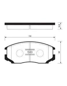 Sangsin Brake HI-Q Колодки передние MITSUBISHI Colt 05 Lancer арт. SP1142