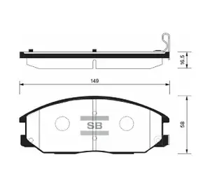 Sangsin Brake HI-Q Колодки передние SSANGYONG REXTON 2.7 04-06 арт. SP1171
