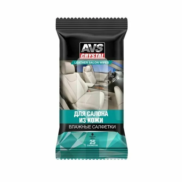 AVS Влажные салфетки AVK-206 для салона из кожи 25 шт
