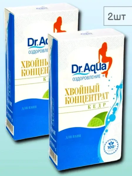 Dr Aqua Соль морская с маслом кедра для принятия ванн 800гр*2уп