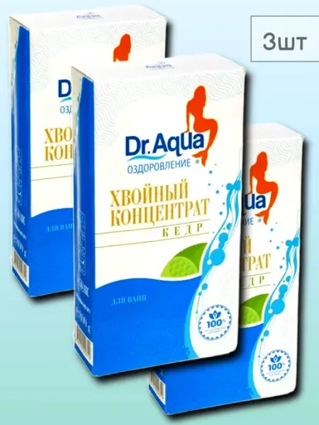 Dr Aqua Соль морская с маслом кедра для принятия ванн 800гр*3уп