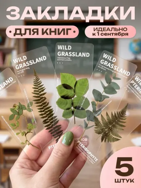 Stickplus Закладки для книг и учебников в школу набор 5 шт