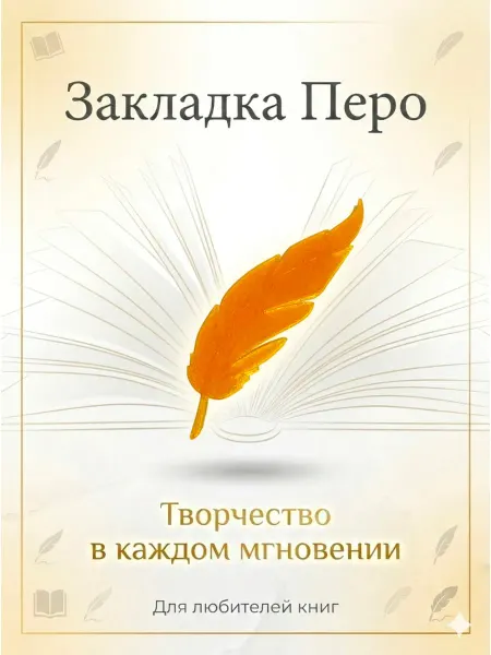 Книжная закладка "Перо"
