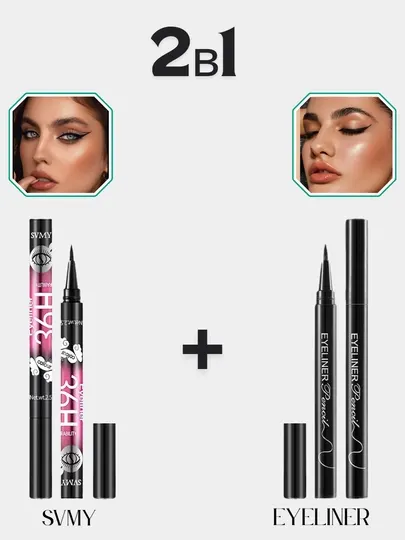 Фломастер для подводки глаз SVMY и EYELINER, 2 в 1, водостойкий - Макияж глаз