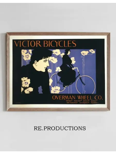 Re.productions Постер Victor Bicycles Overman Wheel Co - Will Bradley