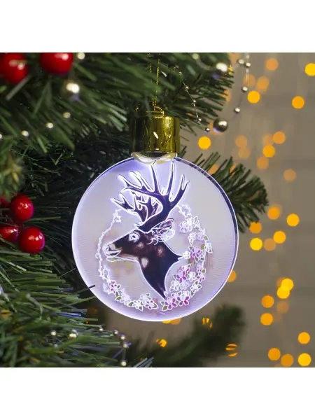 Luazon Lighting Новогодние украшения Елочные игрушки Олень светящийся CR2032
