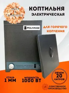 Электрическая коптильня горячего копчения со щепой