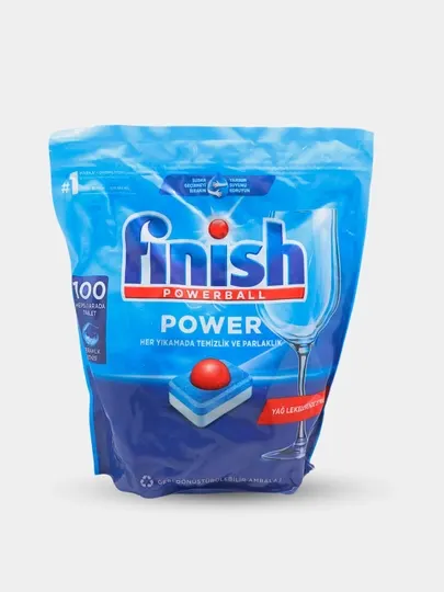 Таблетки для посудомоечной машины FINISH Power, 100 шт - Таблетки и капсулы для пмм