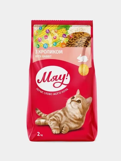 Сухой корм для кошек Мяу с говядиной 300 гр