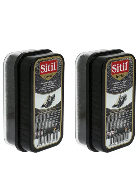Shine Sponge черный, губка для полировки обуви из гладкой кожи, Sitil Цвет: черный