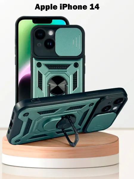Чехол для Apple iPhone 14, с кольцом, защита камеры