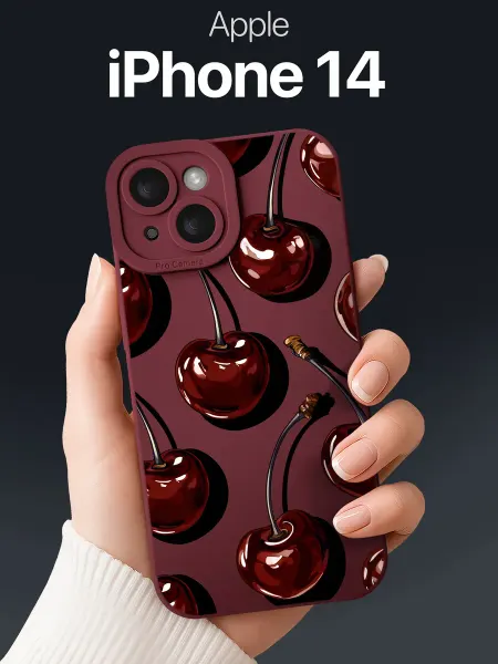 SCDesign Чехол на iPhone 14 с вишнями