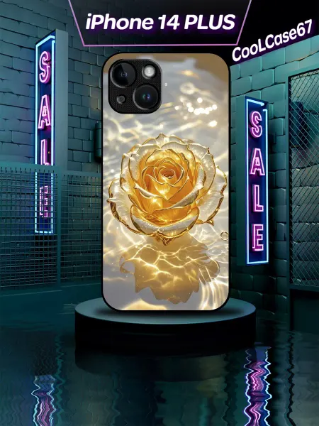 CooLCase67 Чехол на Iphone 14plus золотая роза