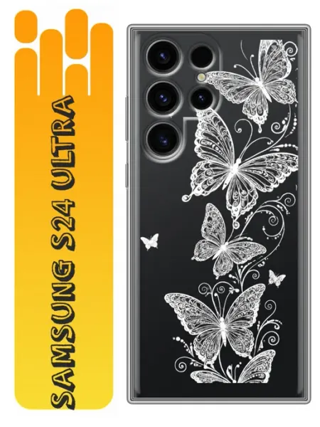 360skin Чехол на Samsung Galaxy S24 Ultra Бабочки для девушки