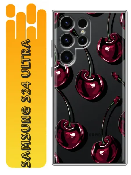 360skin Чехол на Samsung Galaxy S24 Ultra Вишенки женский