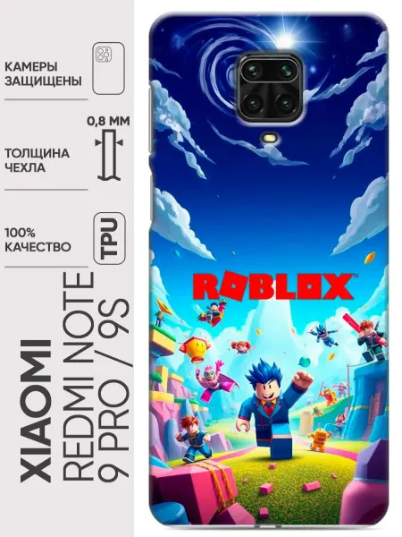 Trendmall Чехол на xiaomi Redmi Note 9S, 9 Pro Roblox Роблокс