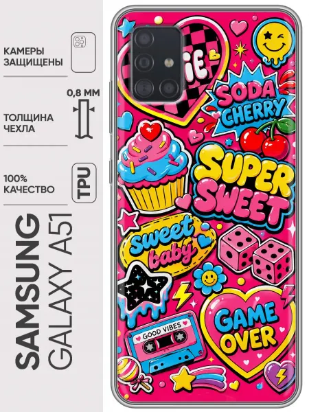 Trendmall Чехол на Samsung Galaxy A51 для девочки тренд