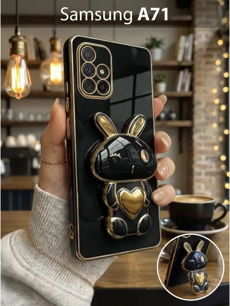 РИНОФОН Чехол подставка с попсокет на Samsung Galaxy A71