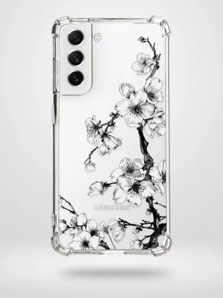 ATW Прозрачный чехол на Samsung s21fe с принтом сакура