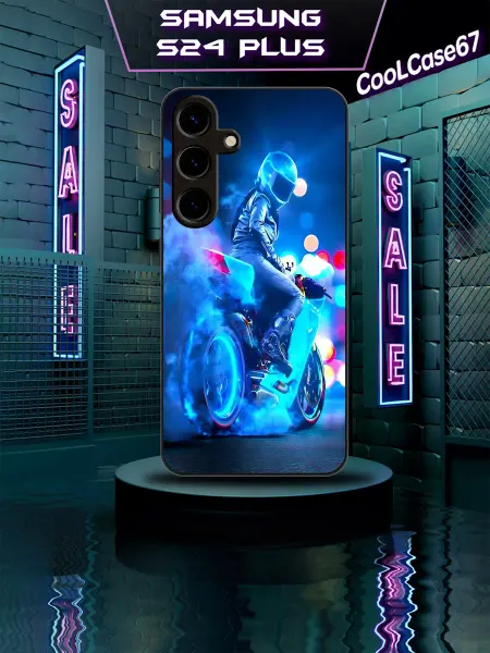 CooLCase67 Чехол на Samsung Galaxy S24 Plus Самсунг С24 + мотоцикл