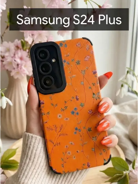 Orangeman Чехол на Samsung Galaxy S24 Plus Нубук Полевые цветы