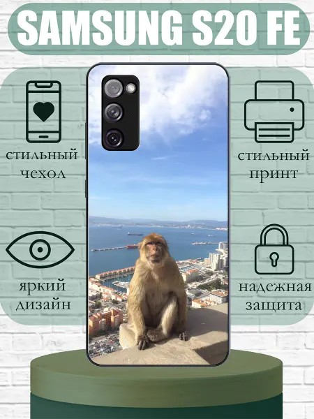 SLIMUSHOP Чехол на Samsung S20 FE с принтом обезьяна