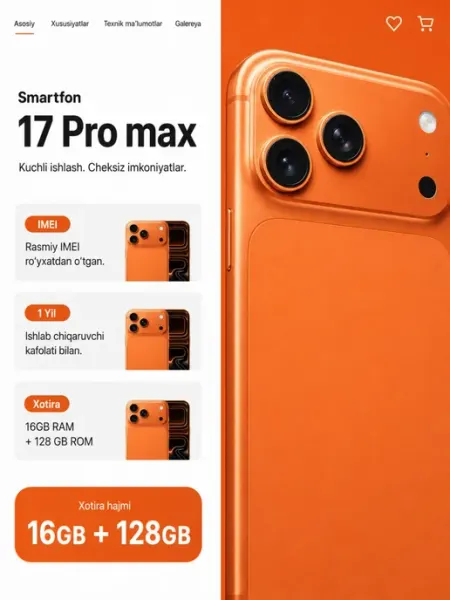 Смартфон Hotwav 17 Pro Max A17 16 128 ГБ, 5160 мАч, 120 Гц