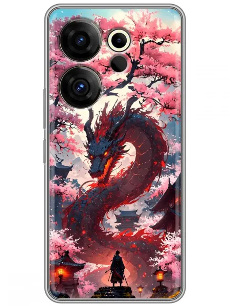 360skin Чехол на Tecno Camon 20 Premier Дракон Японский Аниме