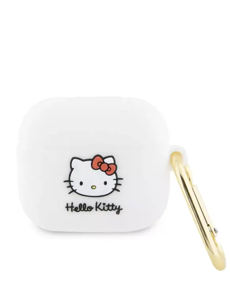 Hello Kitty Чехол на Airpods 3 с карабином Liquid silicone 3D Rubber