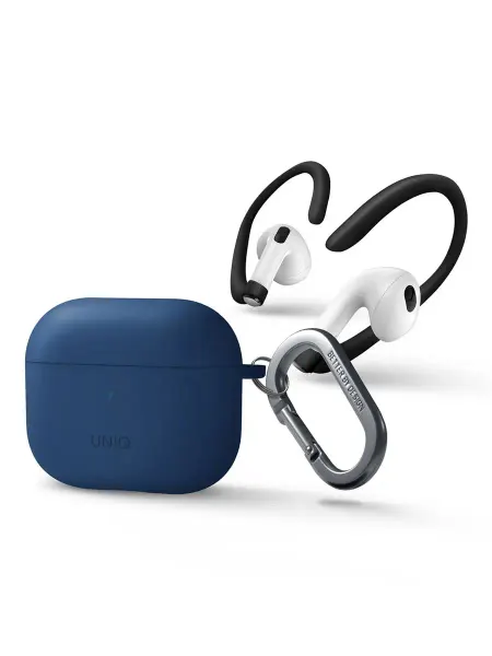 UNIQ Чехол для Airpods 3 NEXO Liquid silicone + Sports ear hooks