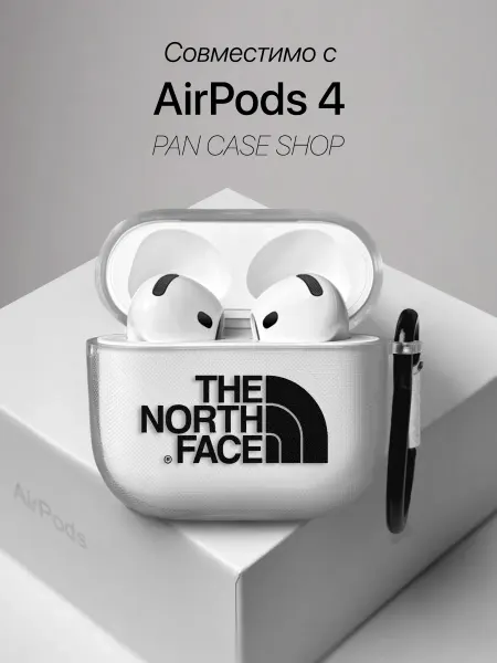 PANCASE Чехол на AirPods 4 с принтом The north face