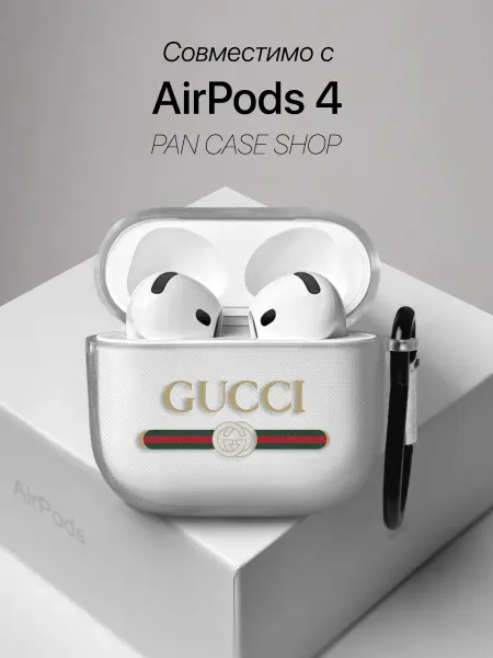 PANCASE Чехол на AirPods 4 с принтом Gucci