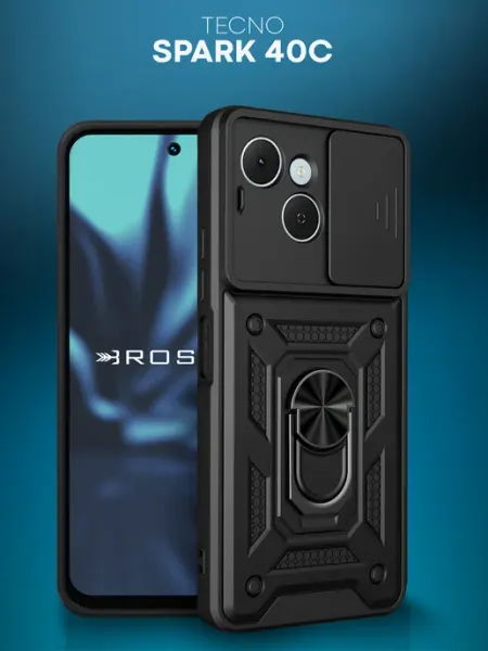 Rosco Противоударный чехол на Tecno Spark 40C черный